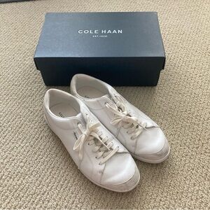Cole Haan Vegan Leather Low-top White Fashion Sneakers Women’s Size 8 GUC
